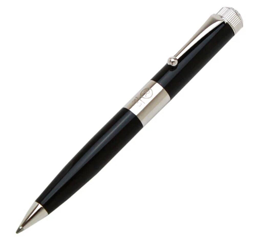 Romeo No.3 black/silver ballpoint pen wide barrel